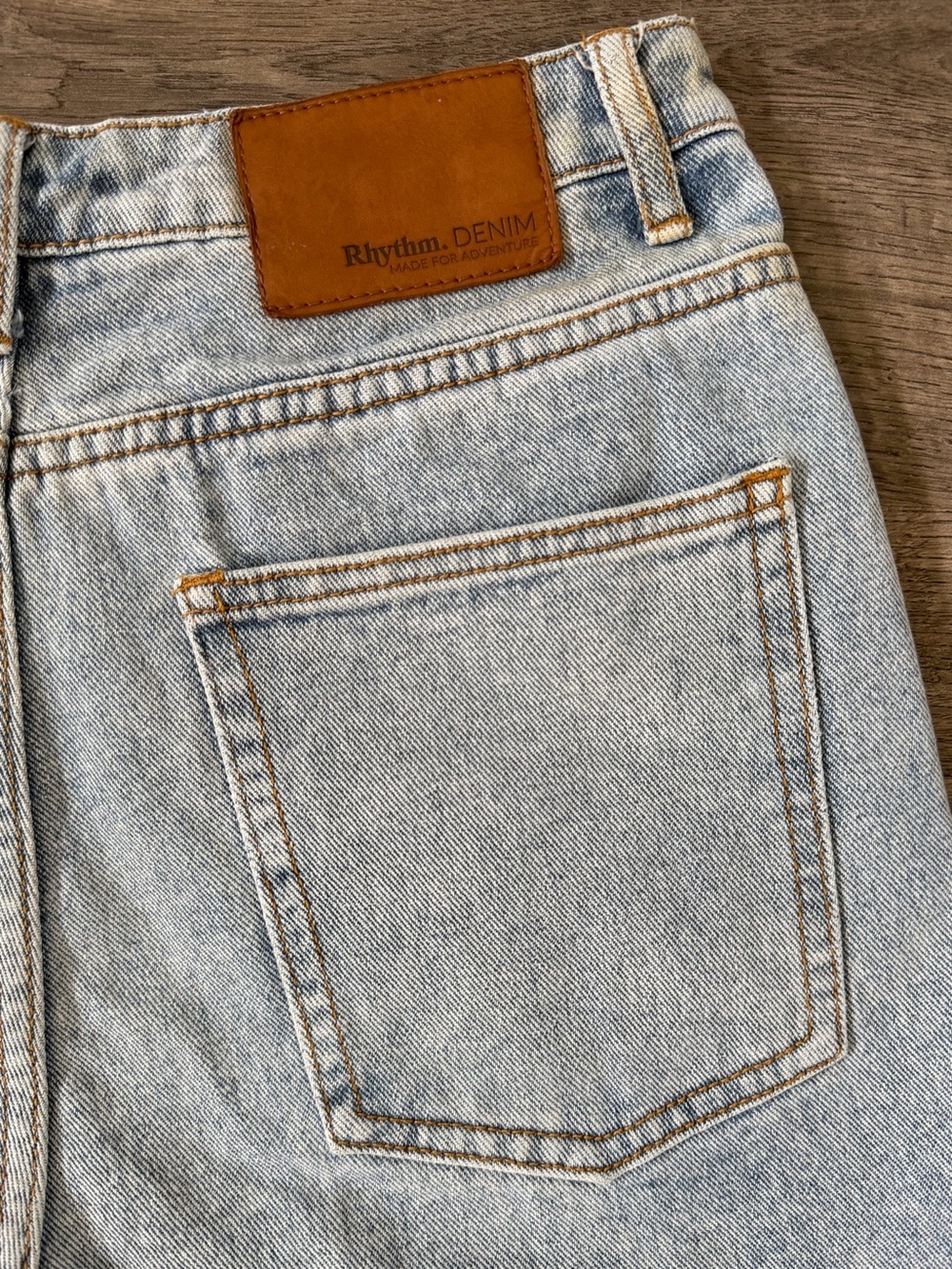 Rhythm Classics Light Wash Denim Shorts High Rise Size 4 Casual - Picture 5 of 11